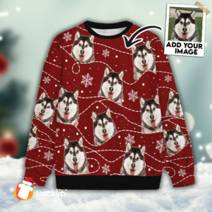 Ugly Sweatshirt All Over Print Custom Funny Snow And Line (Wine Color)