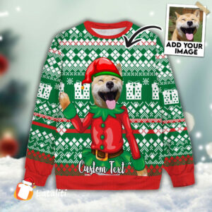 Ugly Sweatshirt All Over Print Custom Christmas Elf Green Color