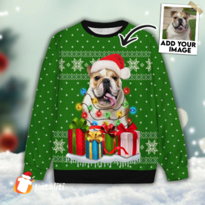 Ugly Sweatshirt All Over Print Custom Funny Christmas Light & Gift (Green Color)