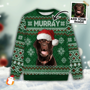 Ugly Sweatshirt All Over Print Custom Funny Christmas Pattern (Bottle Green Color)
