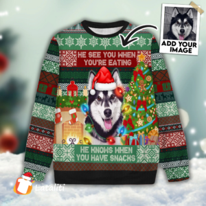 Ugly Sweatshirt All Over Print Custom He See You When You Are Eating Snack (Vintage Color)