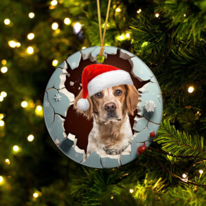 Brittany 3D Circle Ceramic Ornament