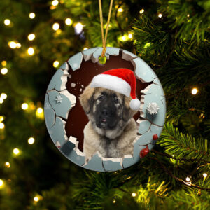 Caucasian Shepherd 3D Circle Ceramic Ornament