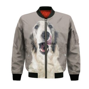 Borzoi - Unisex 3D Graphic Bomber Jacket