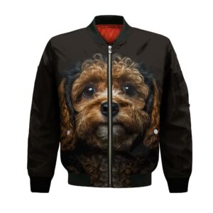 Cavapoo 2 Ai - Unisex 3D Graphic Bomber Jacket