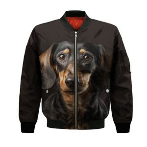 Dachshund 1 Ai - Unisex 3D Graphic Bomber Jacket