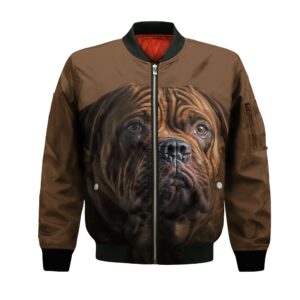 Dogue De Bordeaux Ai - Unisex 3D Graphic Bomber Jacket
