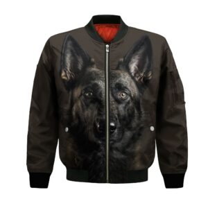 Dutch Shepherd Ai - Unisex 3D Graphic Bomber Jacket