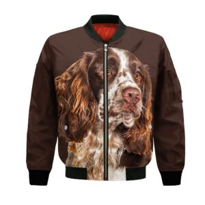 English Springer Spaniel - Unisex 3D Graphic Bomber Jacket