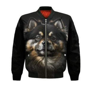 Flat Coated Retriever Ai - Unisex 3D Graphic Bomber Jacket