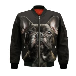 French Bulldog 2 Ai - Unisex 3D Graphic Bomber Jacket