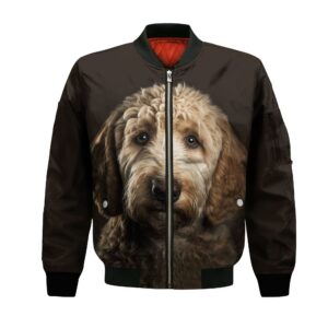 Goldendoodle Ai - Unisex 3D Graphic Bomber Jacket