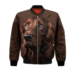 Irish Setter 1 Ai - Unisex 3D Graphic Bomber Jacket