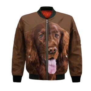 Irish Setter - Unisex 3D Graphic Bomber Jacket