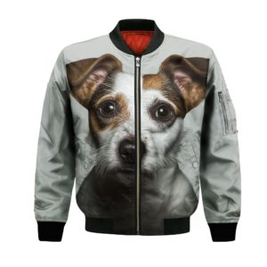Jack Russell Terrier Ai - Unisex 3D Graphic Bomber Jacket