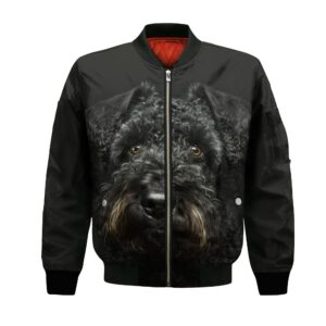Kerry Blue Terrier Ai - Unisex 3D Graphic Bomber Jacket