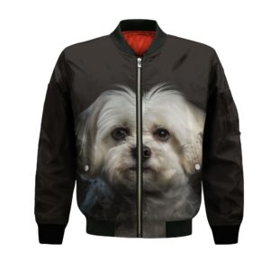Maltese Ai - Unisex 3D Graphic Bomber Jacket