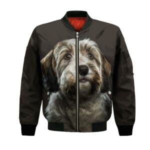 Petit Basset Griffon Vendeen Ai - Unisex 3D Graphic Bomber Jacket