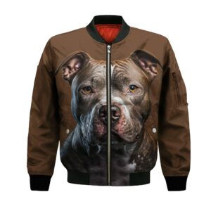Pitbull Ai - Unisex 3D Graphic Bomber Jacket