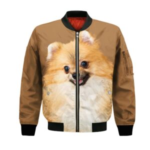 Pomeranian - Unisex 3D Graphic Bomber Jacket