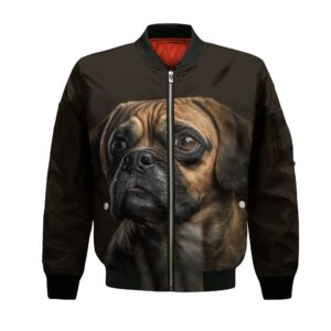 Puggle Ai - Unisex 3D Graphic Bomber Jacket