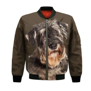 Standard Schnauzer - Unisex 3D Graphic Bomber Jacket