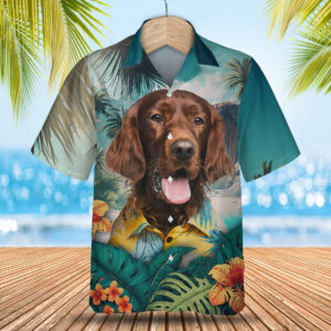 Irish Setter - 3D Tropical Hawaiian Shirt