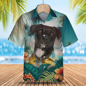Patterdale Terrier - 3D Tropical Hawaiian Shirt