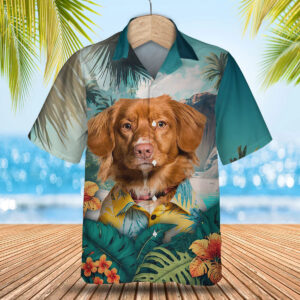 Nova Scotia Duck Tolling Retriever - 3D Tropical Hawaiian Shirt