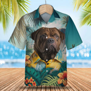 Dogue De Bordeaux - 3D Tropical Hawaiian Shirt