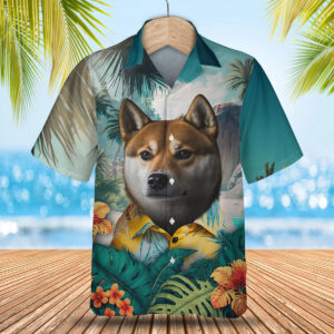 Shiba Inu - 3D Tropical Hawaiian Shirt