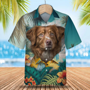 Nova Scotia Duck Tolling Retriever - 3D Tropical Hawaiian Shirt