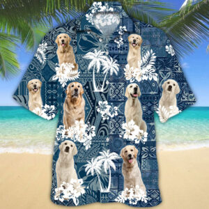Cream Golden Retriever Hawaiian Shirt Td01