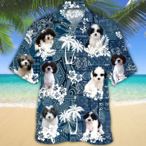 Black And White Maltipoo Hawaiian Shirt Td01