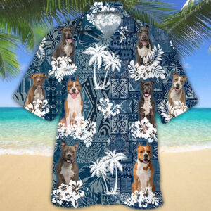 American Staffordshire Terrier Hawaiian Shirt Td01