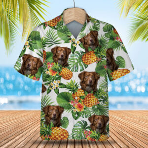 Nova Scotia Duck Tolling Retriever Ai - Tropical Pattern Hawaiian Shirt