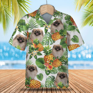 Pekingese - Tropical Pattern Hawaiian Shirt