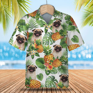 Pug - Tropical Pattern Hawaiian Shirt