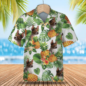 Rat Terrier - Tropical Pattern Hawaiian Shirt