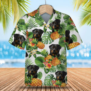Rottweiler Ai - Tropical Pattern Hawaiian Shirt