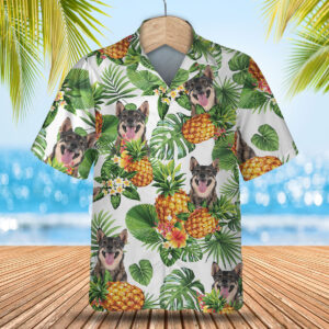 Swedish Vallhund - Tropical Pattern Hawaiian Shirt