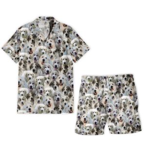 Great Pyrenees Full Full Face Hawaiian Shirt & Short